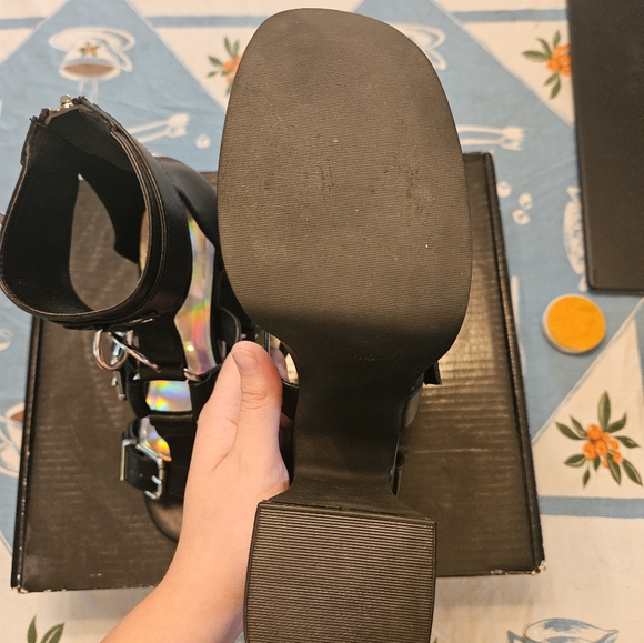 Midnight Mood Buckle Platform Heels - Picture 9 of 13